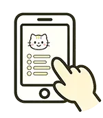 スマホを触る手